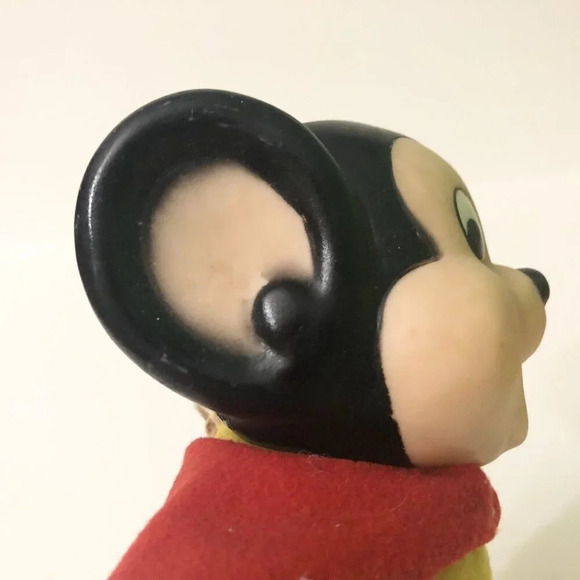 1988 Vintage Viacom Vinyl Head Mighty Mouse Plush Toy 8 Inch Tall - Picture 8 of 16
